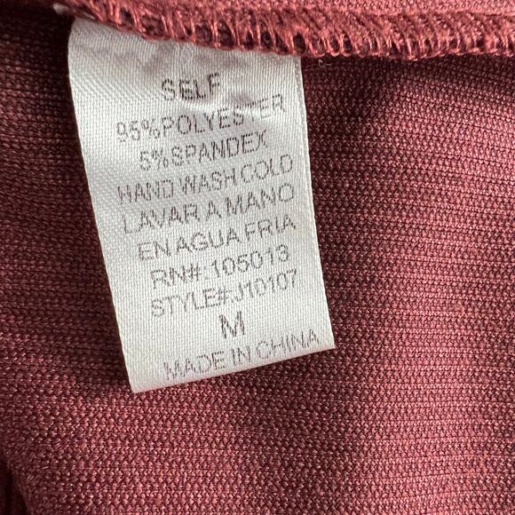 Savanna Jane Corduroy Wine Color One Button Blazer Size Medium - Picture 7 of 7